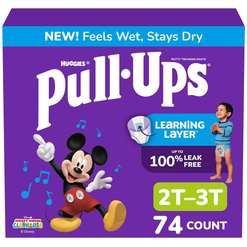 Huggies Pull-Ups Boys' Learning Designs Training Pants Giga pack, 2T-3T (74 ct)