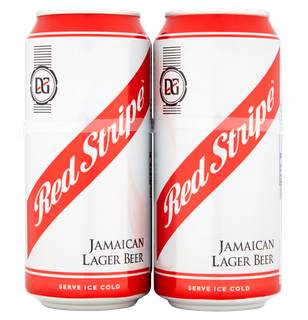 Red Stripe Jamaica Lager Beer Cans 4 x 440ml