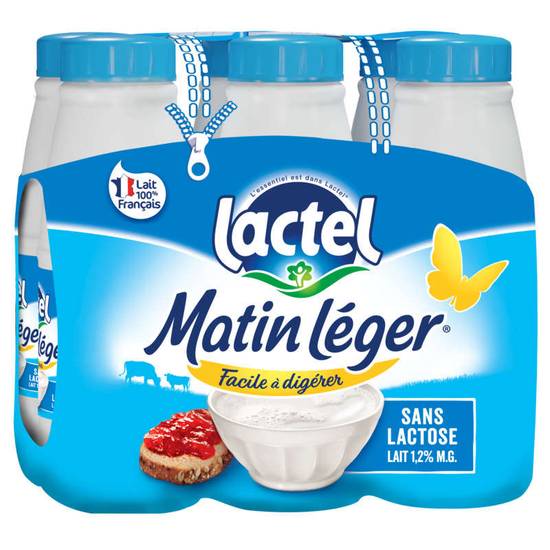 Lait - Matin léger - Sans lactose 6X50
