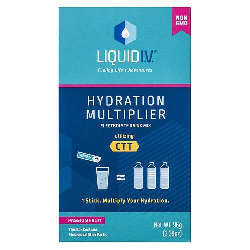 Liquid I.V. Hydration Multiplier Electrolyte Drink Mix Passion Fruit - 0.56 oz x 6 pack