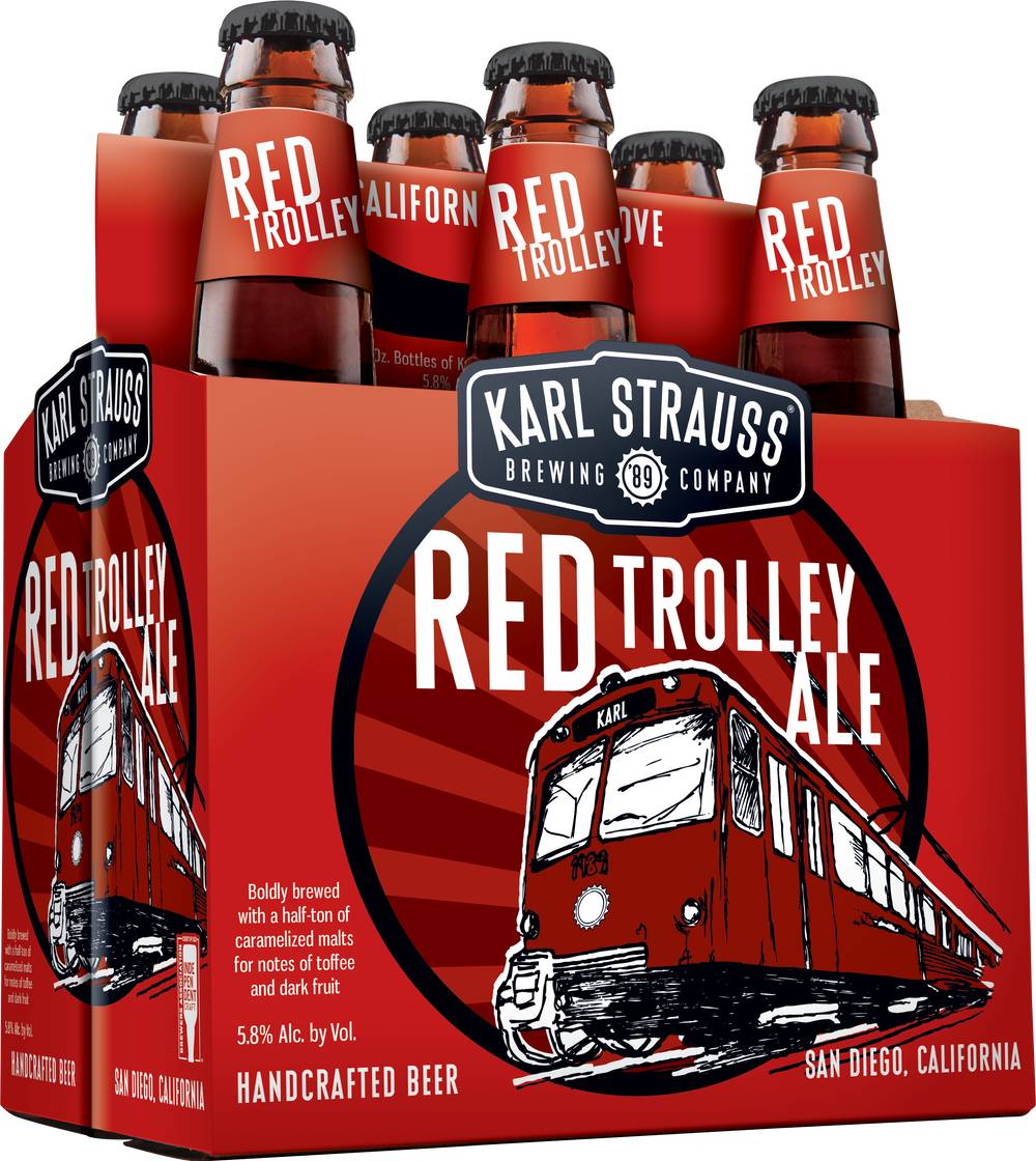 Karl Strauss Red Trolley Ale Handcrafted Beer (6 x 12 fl oz)