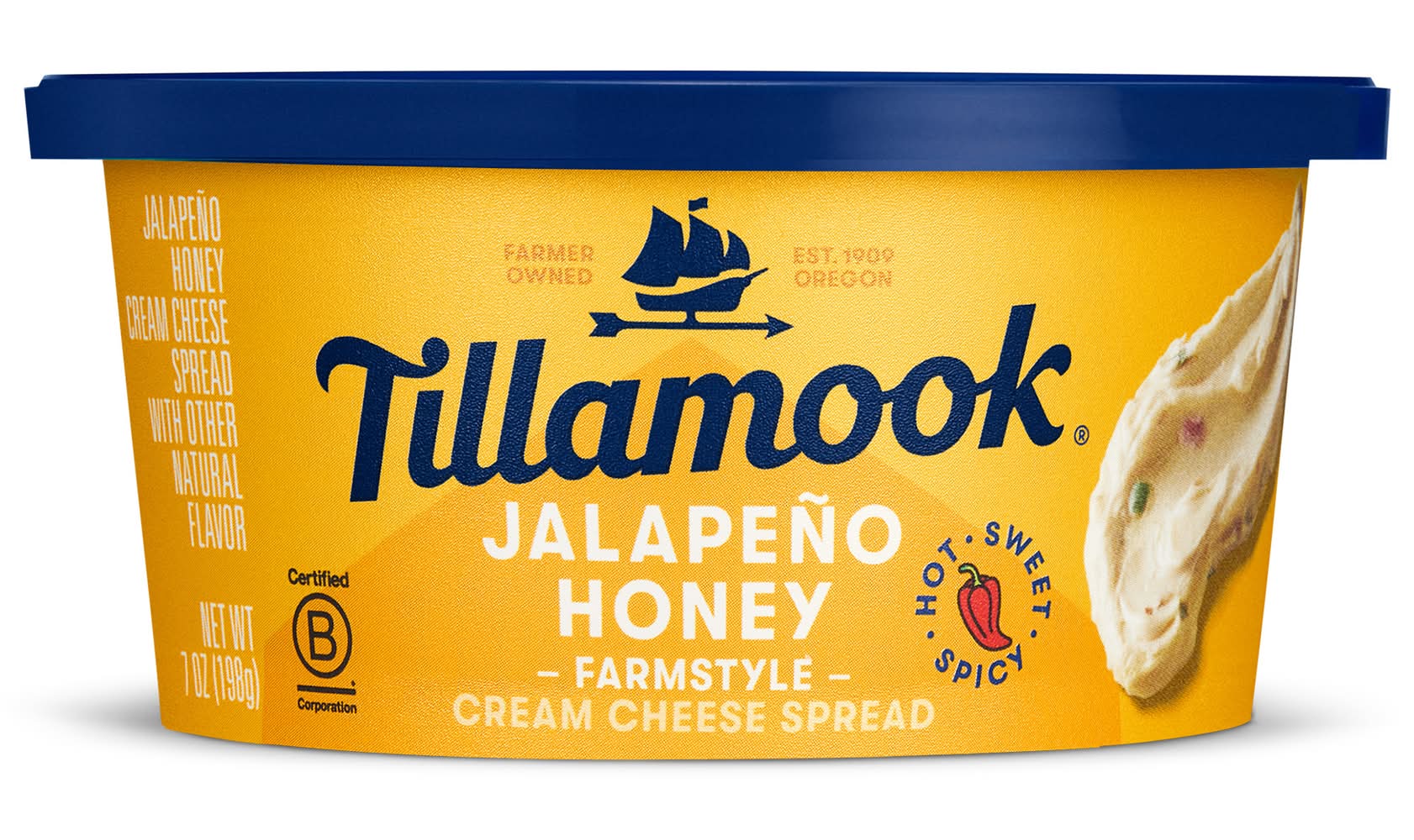 Tillamook Farmstyle Cream Cheese Spread, Jalapeno Honey (7 oz)
