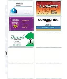 Staples Business Card Refill Pages, Clear, 20 Card Capacity, 10/Pack (15934)