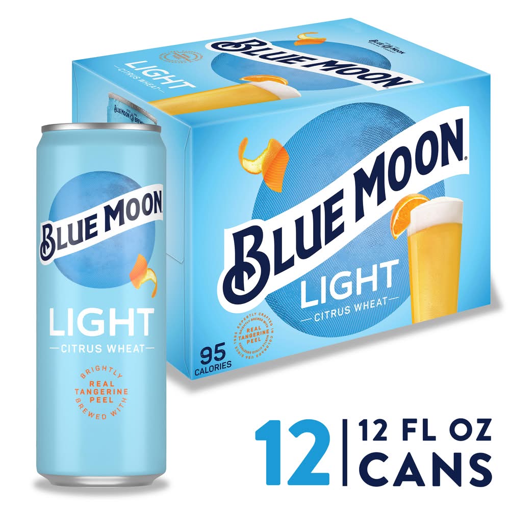 Blue Moon Light Sky Wheat Beer, Citrus (12 x 12 fl oz)
