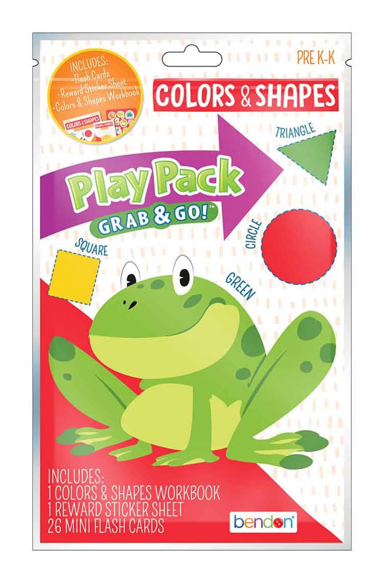 Bendon Grab & Go Colors & Shapes Play pack Toys (28 ct)