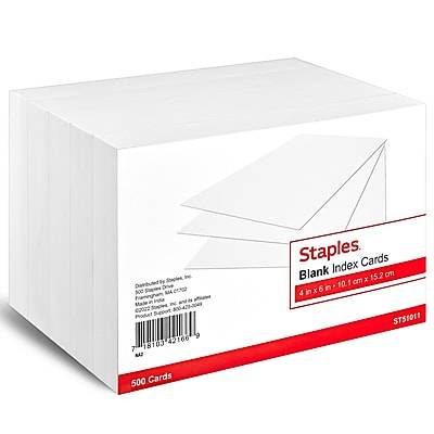 Staples Blank Index Cards (4 in x 6 in)