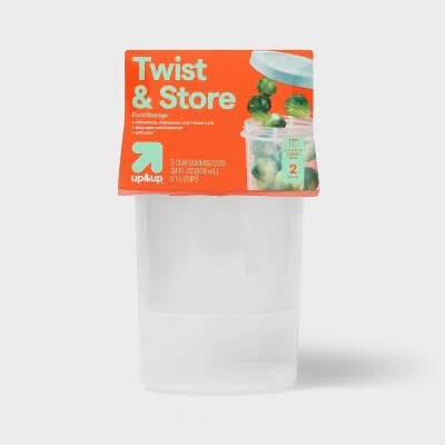 up&up Twist & Store Round Food Storage Containers (2 ct)