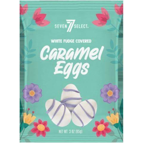 7-Select Easter White Fudge Caramel Eggs 3oz