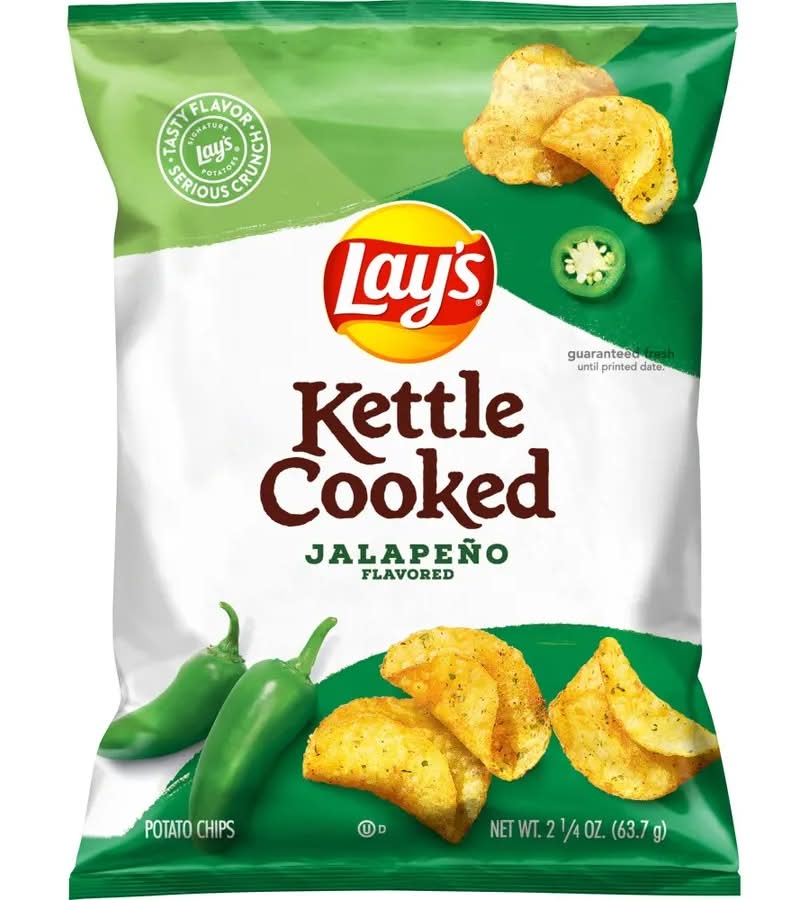 Lay's Potato Chips Kettle Cooked Jalapeno