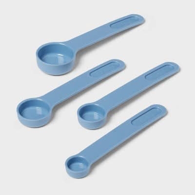 Room Essentials Measuring Spoon Set, Blue (4 ct)