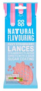 Co-op Strawberry Fizzy Lances 65G