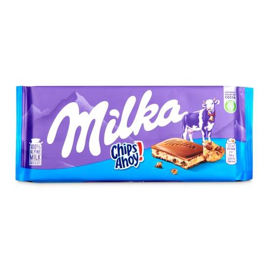 Chocolate con leche con trozos de chips ahoy Milka 100 g