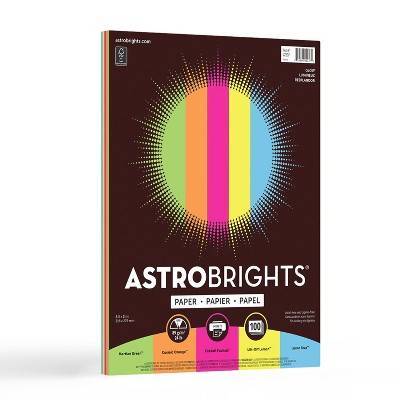 Astrobrights Glow 5-color Assortment Paper 8.5 X 11 in (100 ct)