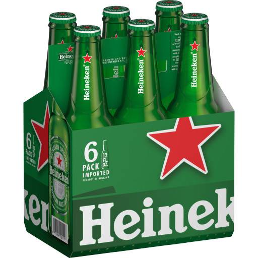 Heineken Premium Malt Lager Beer (6 pack, 12 fl oz)