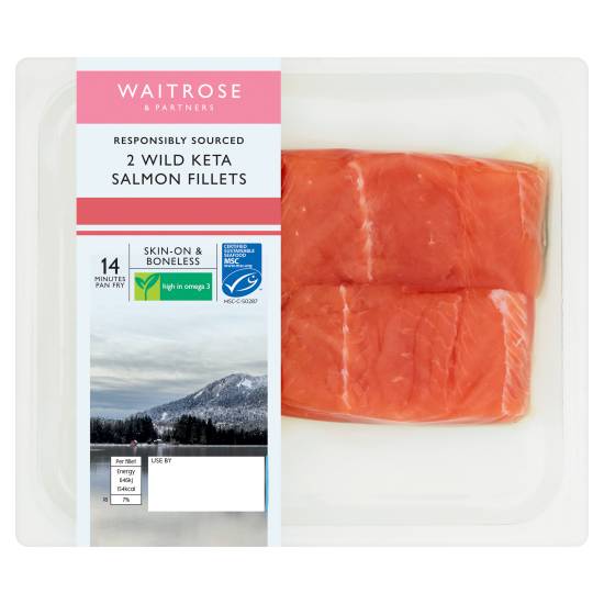 Waitrose & Partners Wild Keta Salmon Fillets (2 ct)