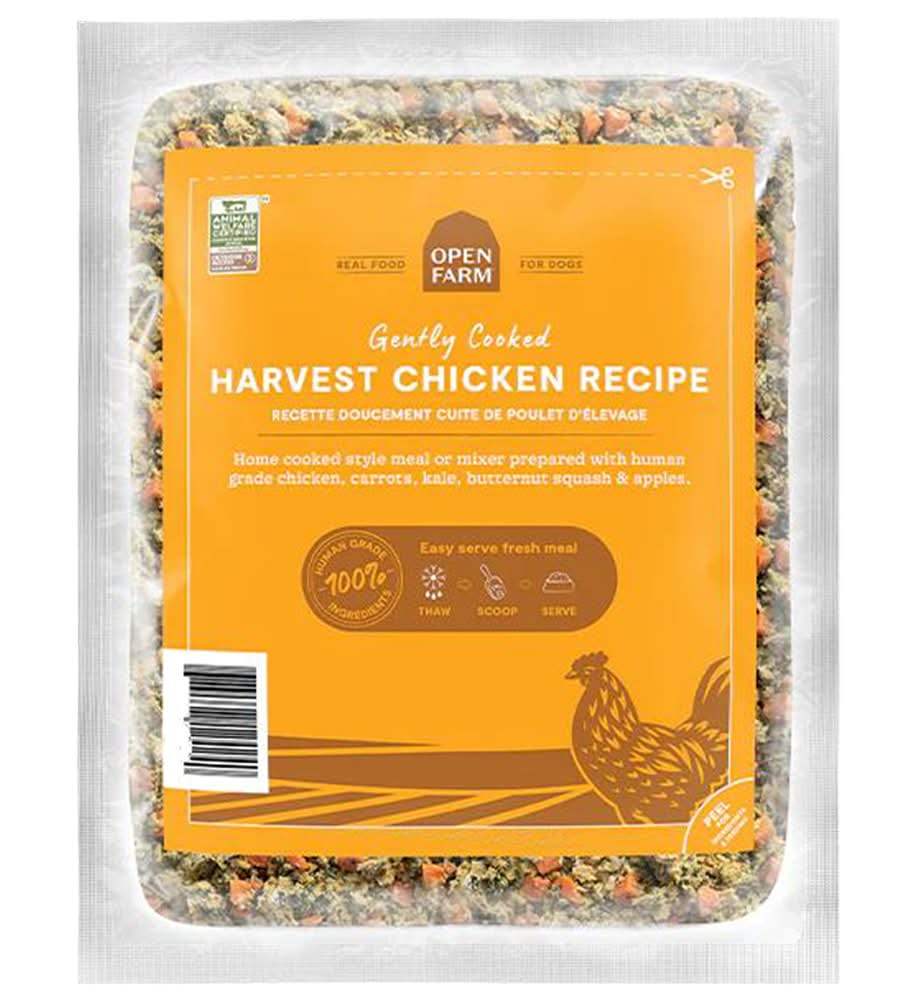 Open Farm Gently Cooked Harvest Chicken Recipe Frozen Dog Food (16 oz)