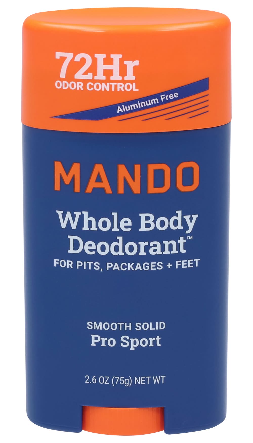 Mando Men's Aluminum Free Smooth Solid Stick Pro Sport Deodorant (2.6 oz)