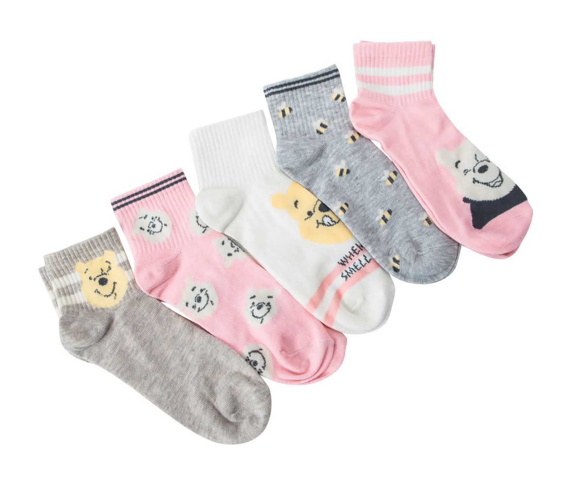Juniors Licensed Socks 5-Pairs Winnie the Pooh