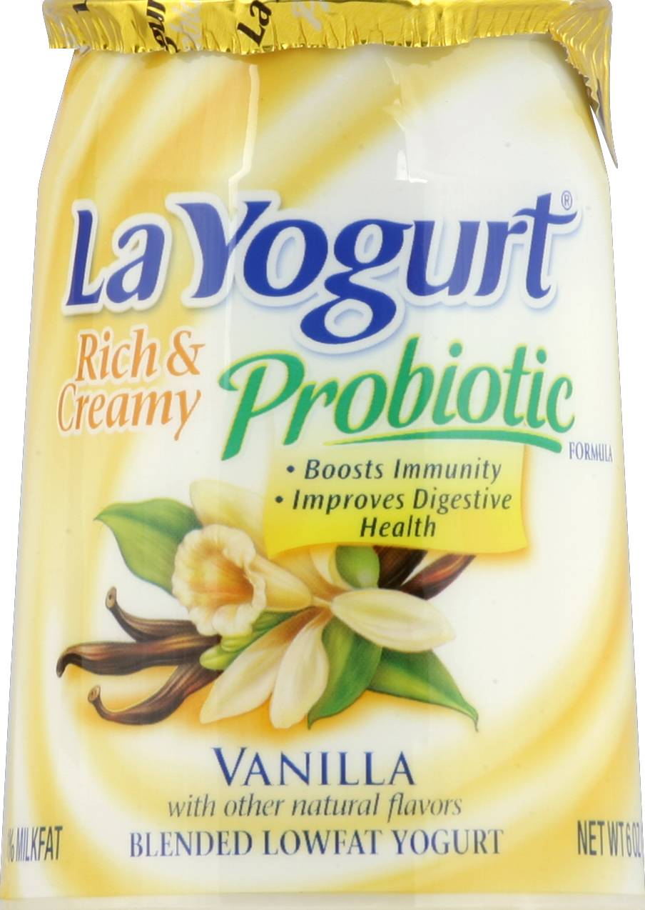 La Yogurt Rich & Creamy Probiotic Low Fat Yogurt, Vanilla (6 oz)