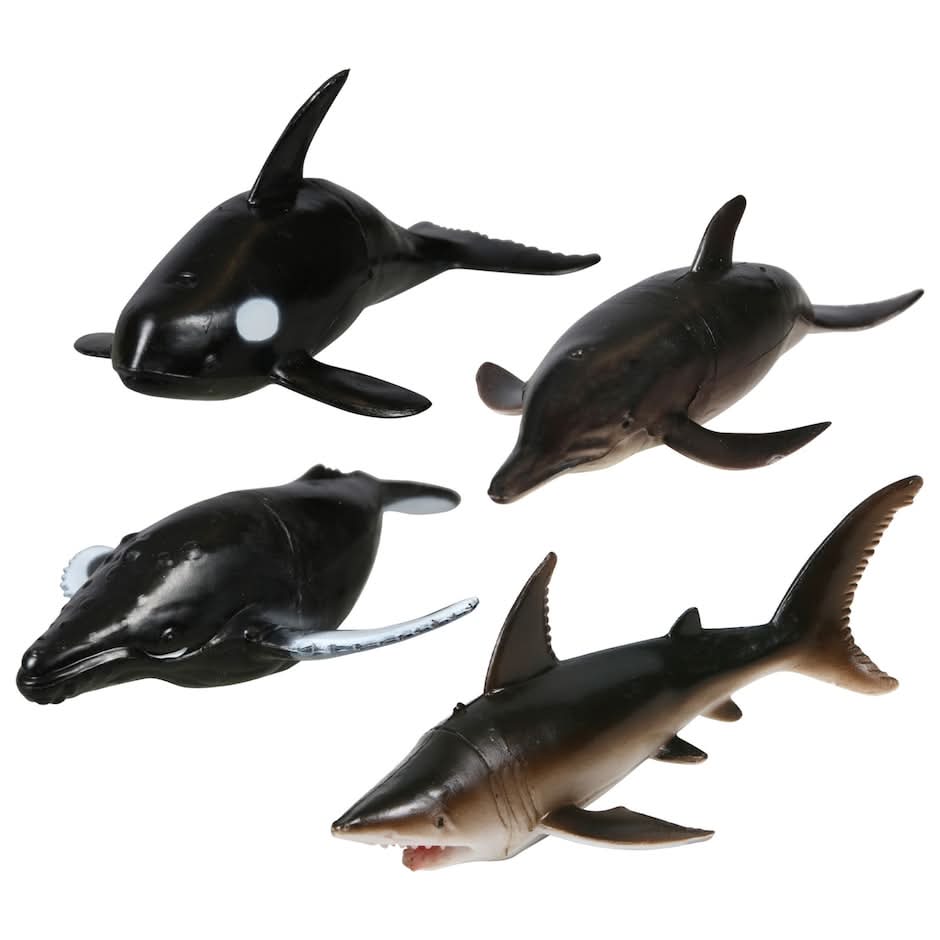 Plastic Sea Creatures Age 3+ Years, Assorted (4 ct)