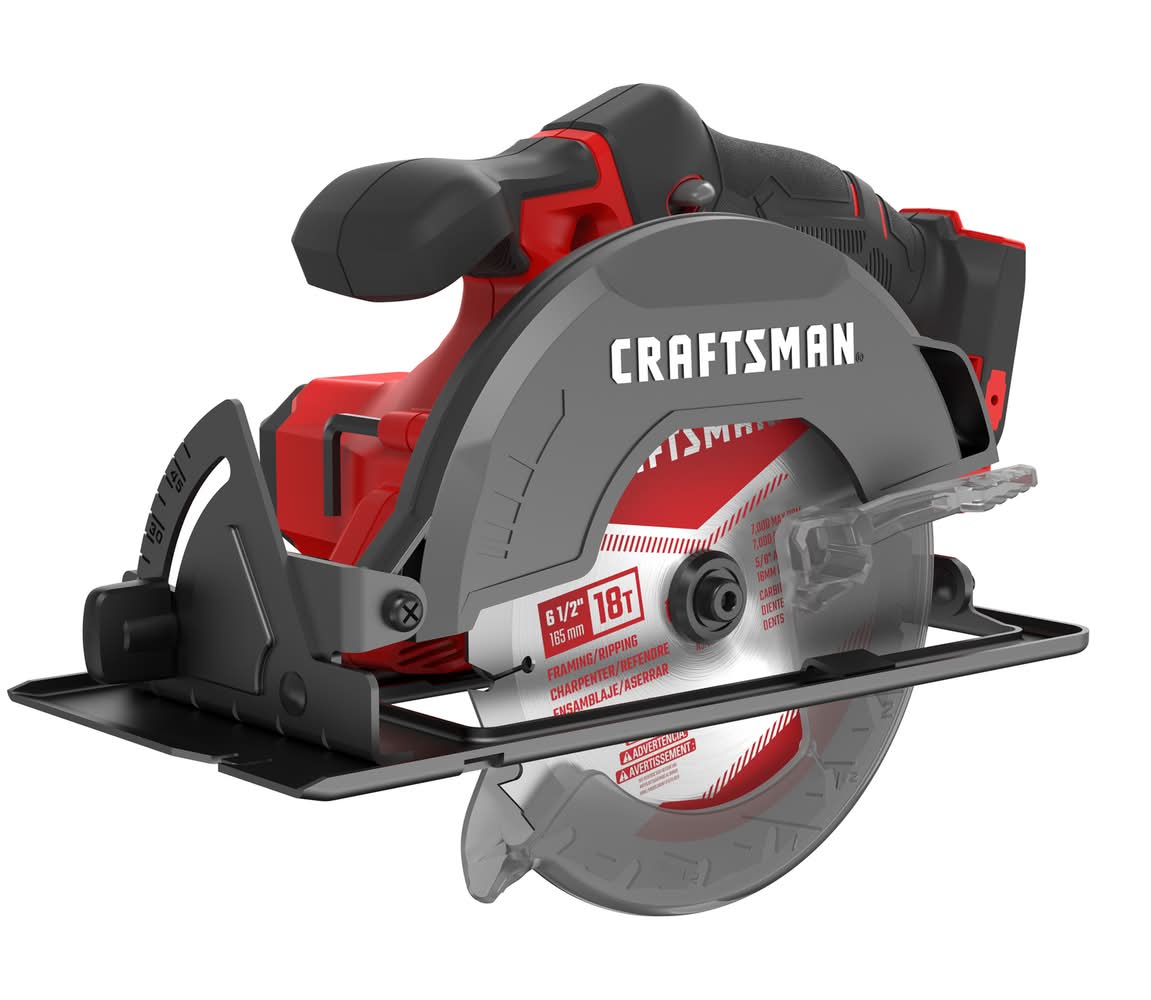 Craftsman V20 6-1/2 In. Cordless Brushed Circular Saw Tool Only