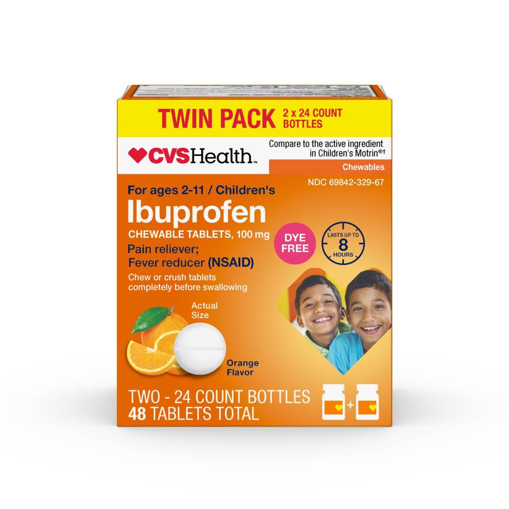 Cvs Health Junior Strength Ibuprofen Chewable Tablets (2 ct) (orange )