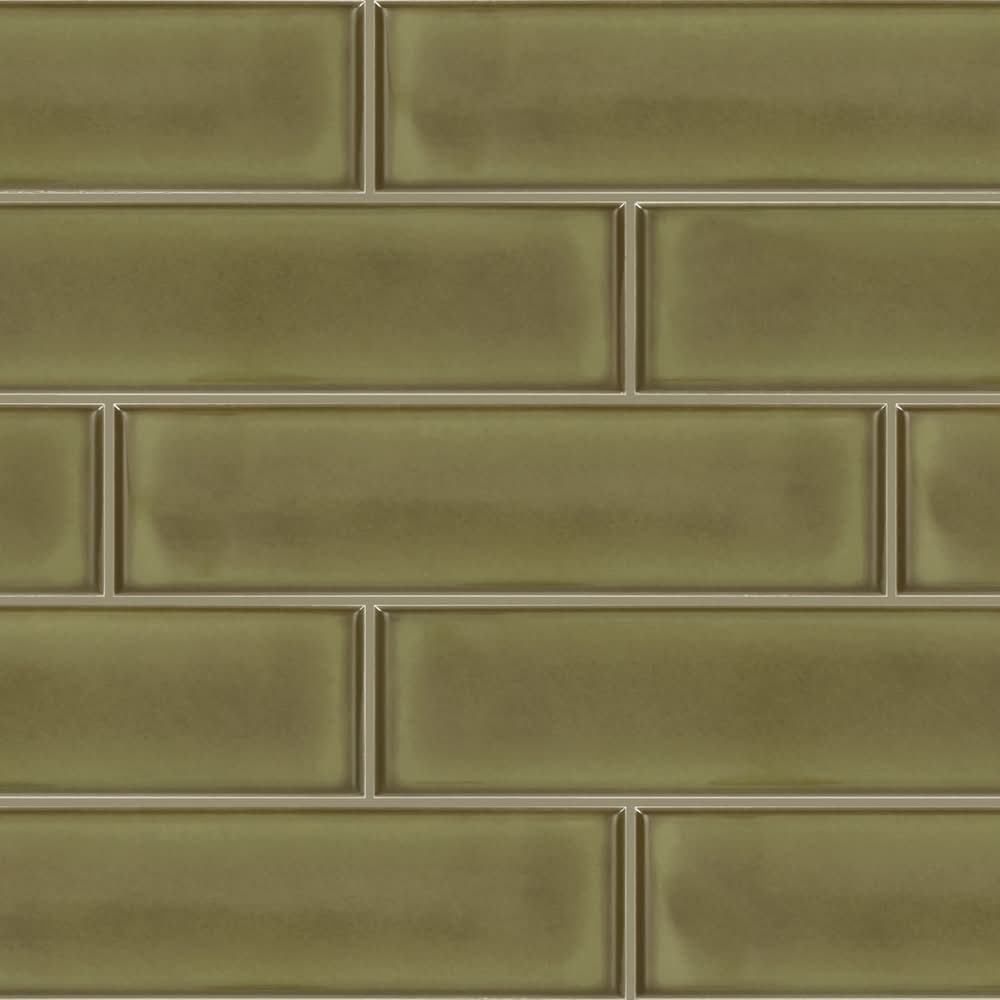 Daltile Vistaframe Olive 3-in x 12-in Glossy Ceramic Subway Wall Tile ( 0.25-sq ft Piece )