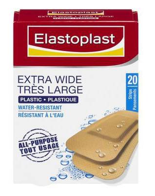 Elastoplast Extra Wide Plastic Adhesive Bandages (20 g)