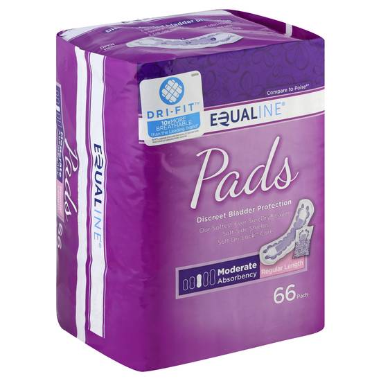 Bladder Control Pad, Moderate Absorbancy, 66 Pack