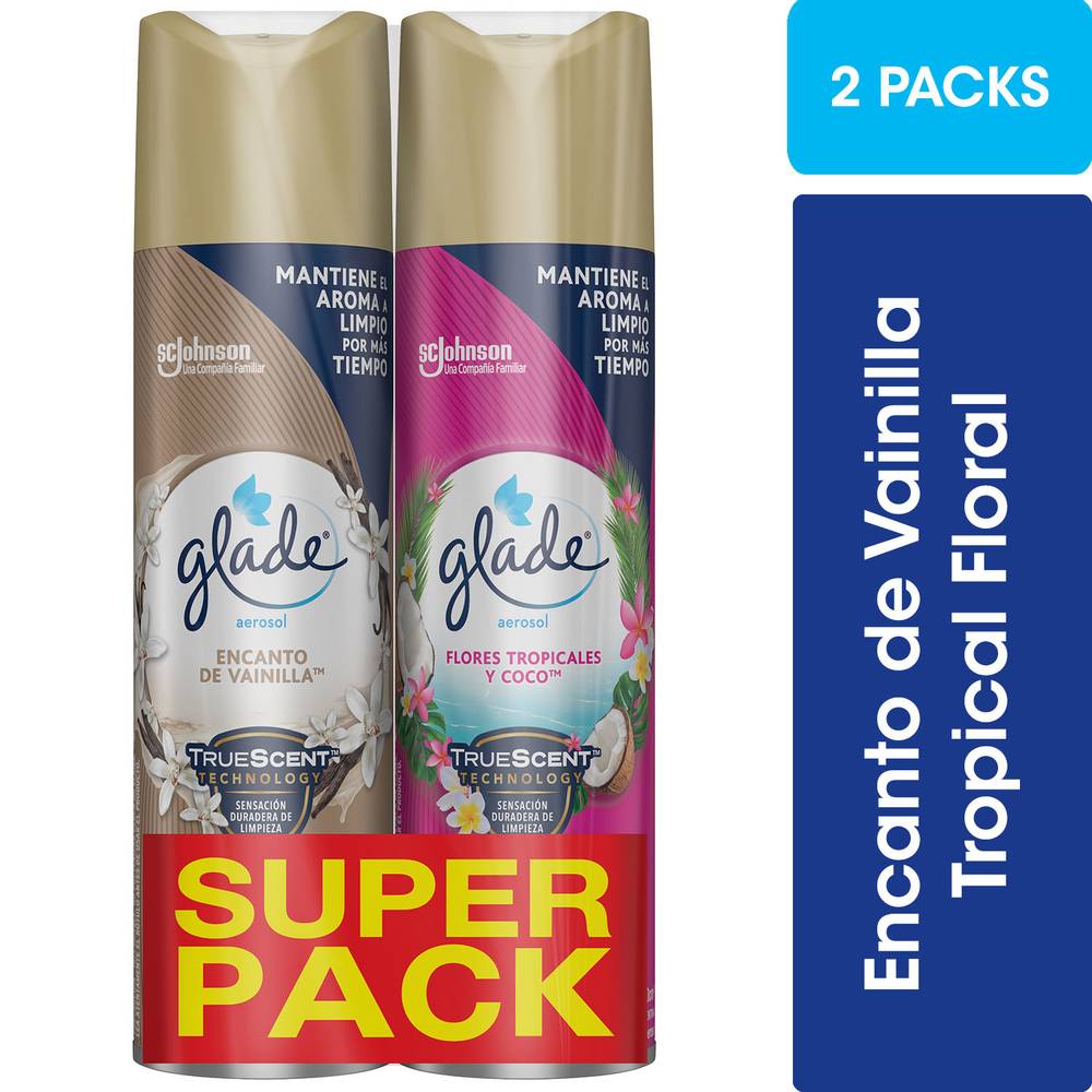Glade pack desodorante ambiental aerosol (2 u x 360 ml c/u)