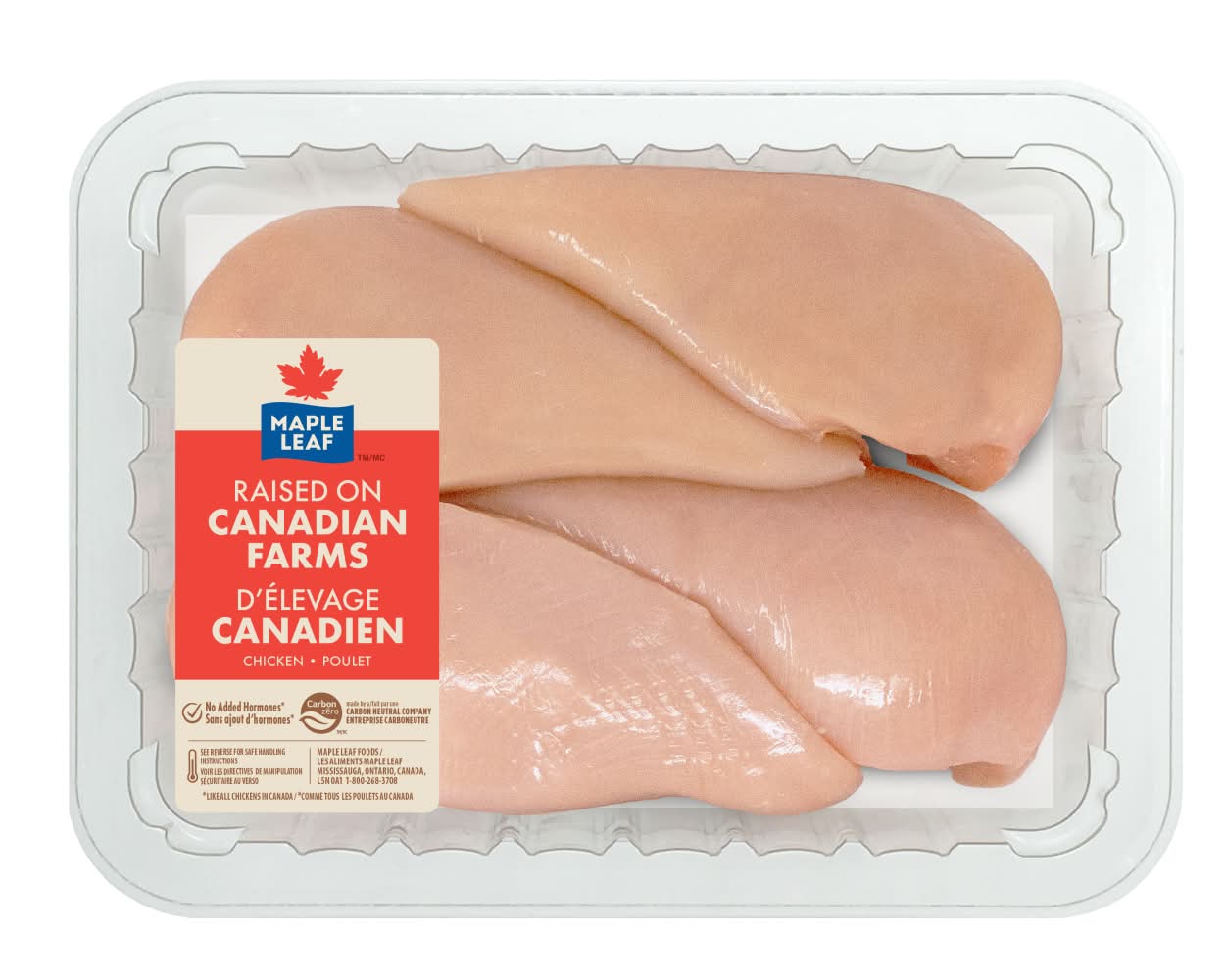 Maple Leaf Boneless Skinless Chicken Breasts (948 g, 4 ct)