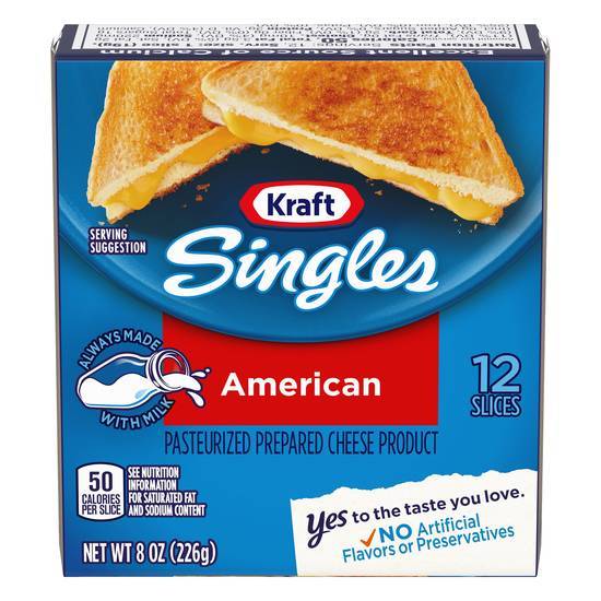 Kraft Singles American Cheese Slices (12 ct)