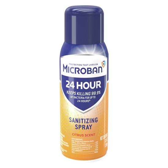 Microban 24 Hour Disinfectant Sanitizing Spray Citrus Scent 12.5oz