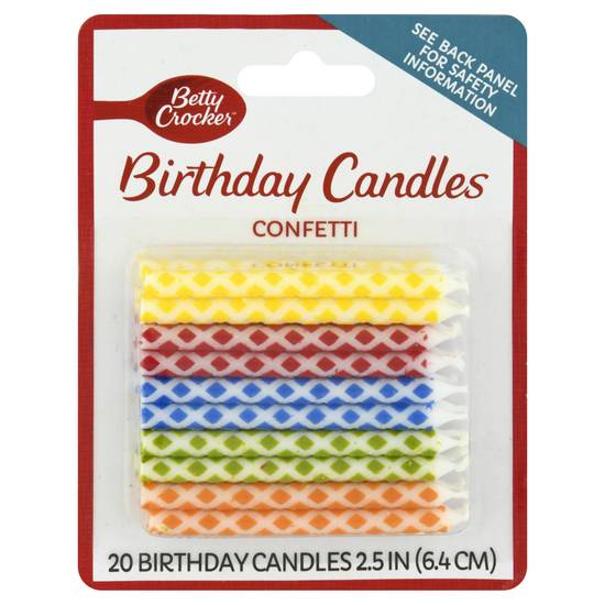 Betty Crocker 2.5" Confetti Birthday Candles (20 ct)