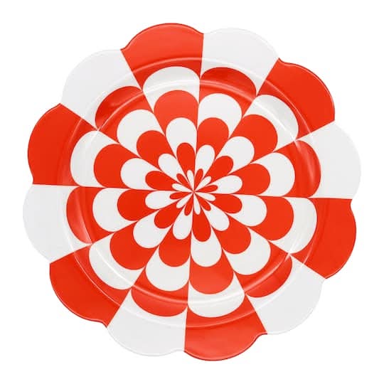 Jonathan Adler X Michaels 10" Red Wave Melamine Plates, 4Ct.