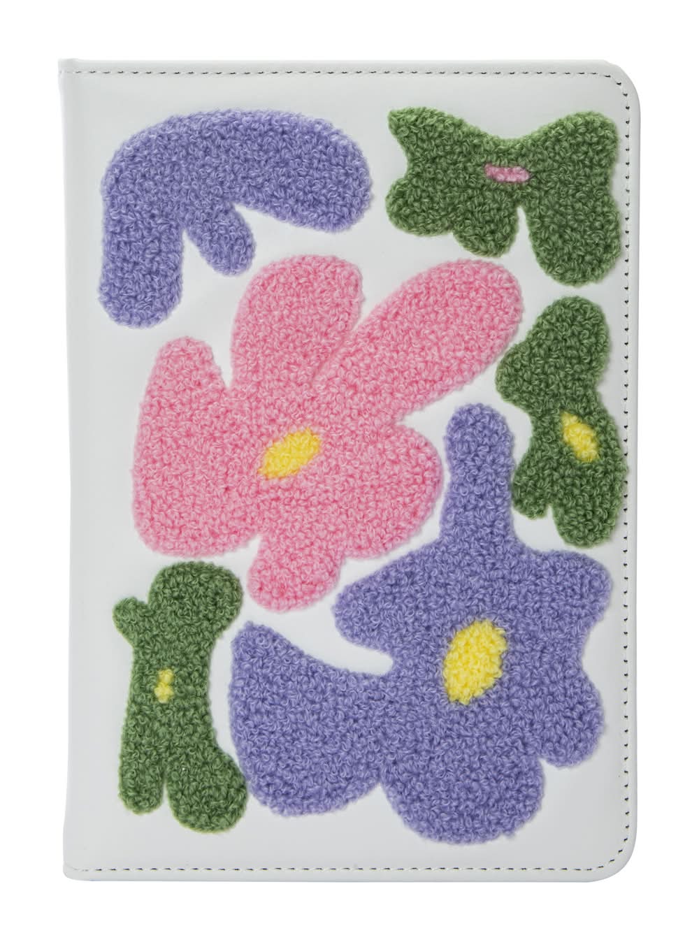 Floral Tufted Journal 80-Sheets Pink/Purple