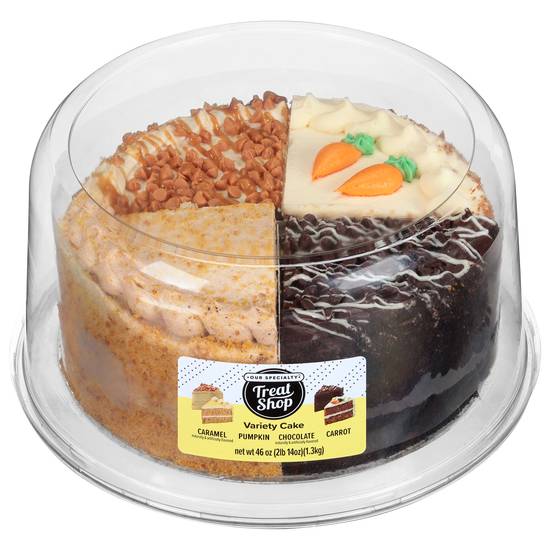 Rich's 8 Double Layer Caramel Pumpkin Chocolate Carrot Variety Cake
