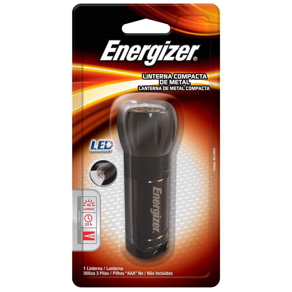 Energizer linterna compacta metálica led (blister 1 pieza)