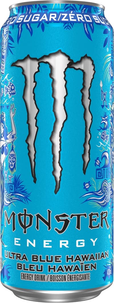 Monster Energy Zero Sugar Drink, Ultra Blue Hawaiian (473 ml)