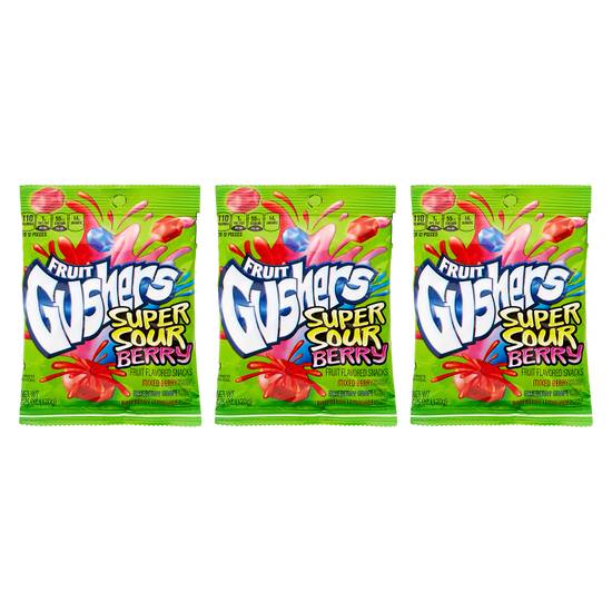 3ct Fruit Gushers Super Sour Berry 4.25oz