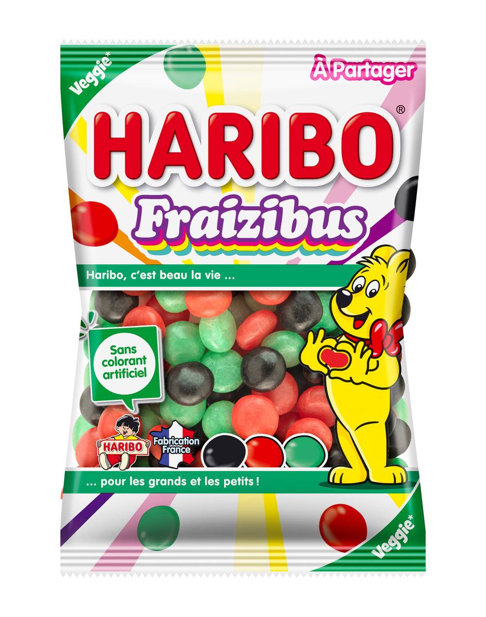 Haribo - Bonbons confiserie dragéifiée fraizibus