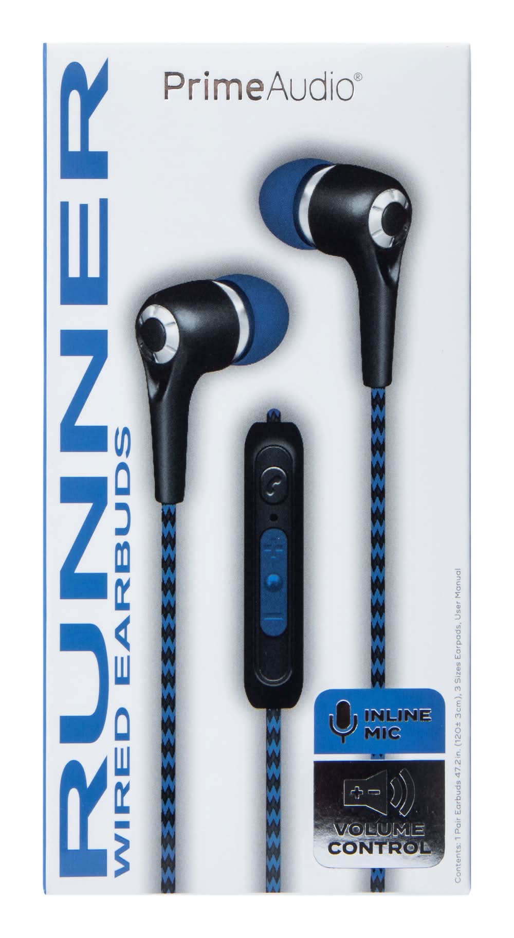 Runner Wired Earbuds With Mic Bright Blue