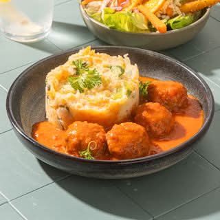 'Belgian Ballekes' in Tomato Sauce with Stoemp or Salad.
