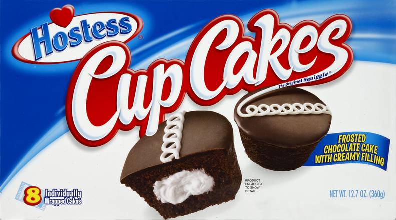 Hostess Frosted Chocolate Cupcakes With Creamy Filling
