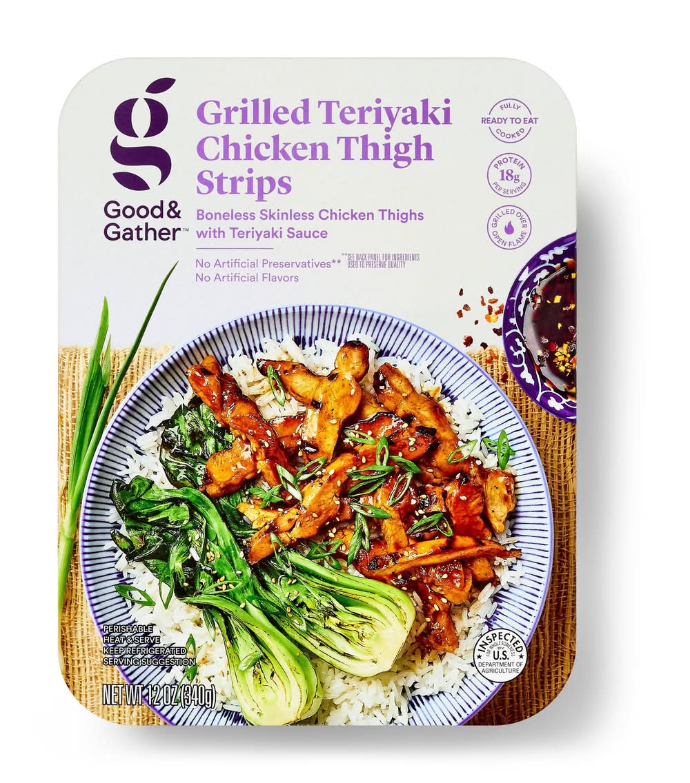 Good & Gather Grilled Teriyaki Chicken Thighs Strips (12 oz)