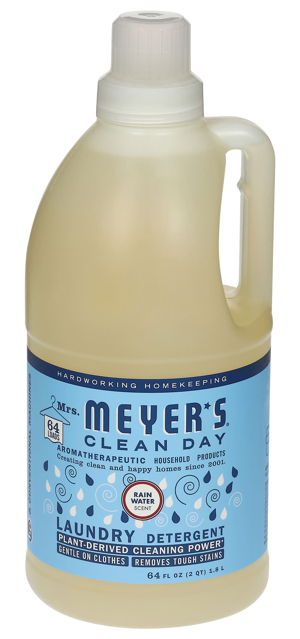 Mrs. Meyer's Clean Day Laundry Detergent, Rain Water (64 fl oz)