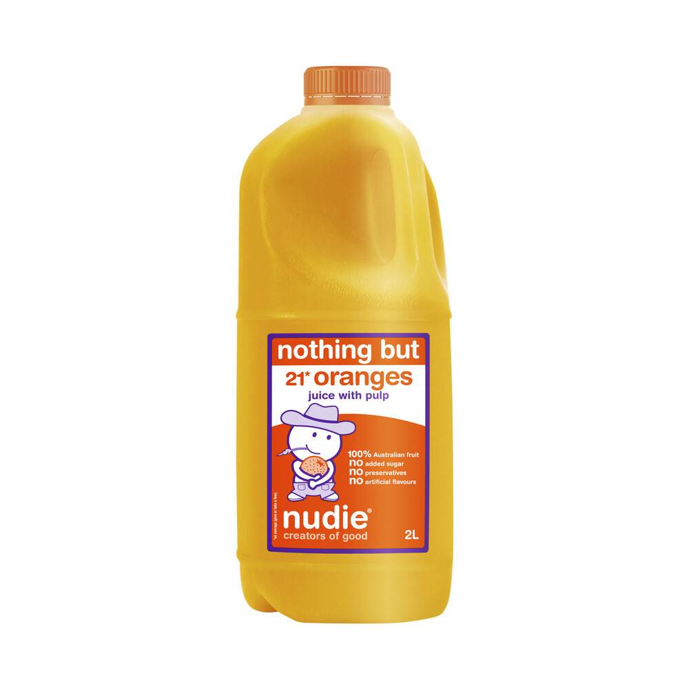 Nudie Nothing But Oranges Juice With Pulp 2 L