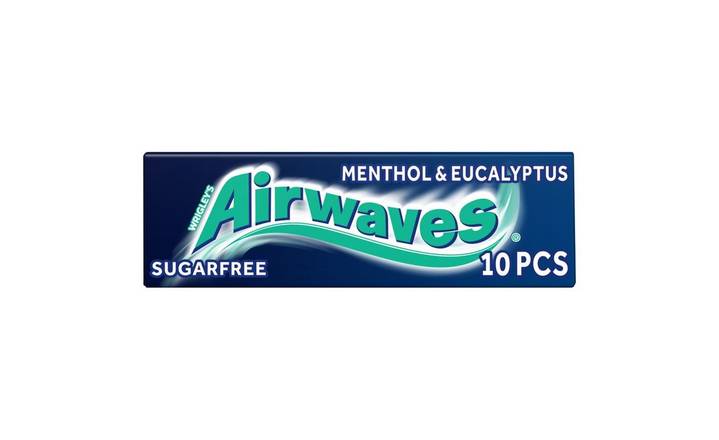 Airwaves Menthol & Eucalyptus Chewing Gum Sugar Free 10 pieces (222141)