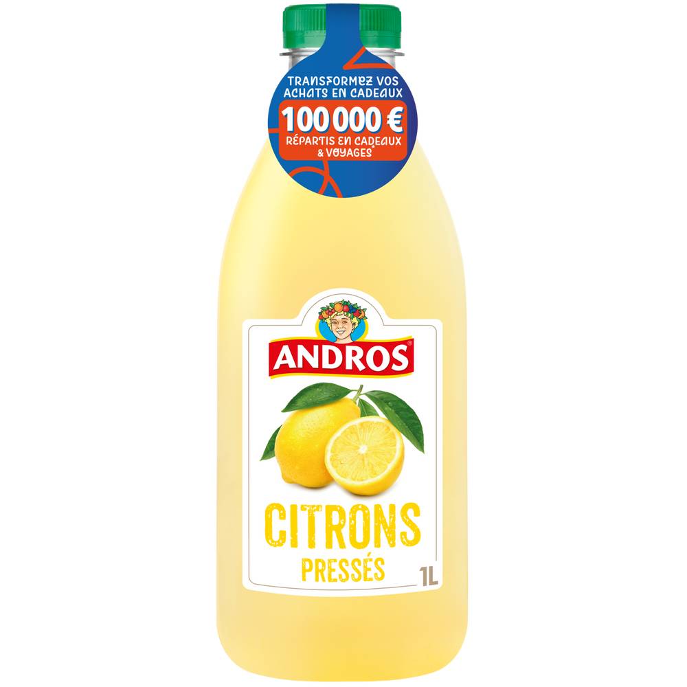 Andros - Boisson au jus de fruit, citrons (1L)