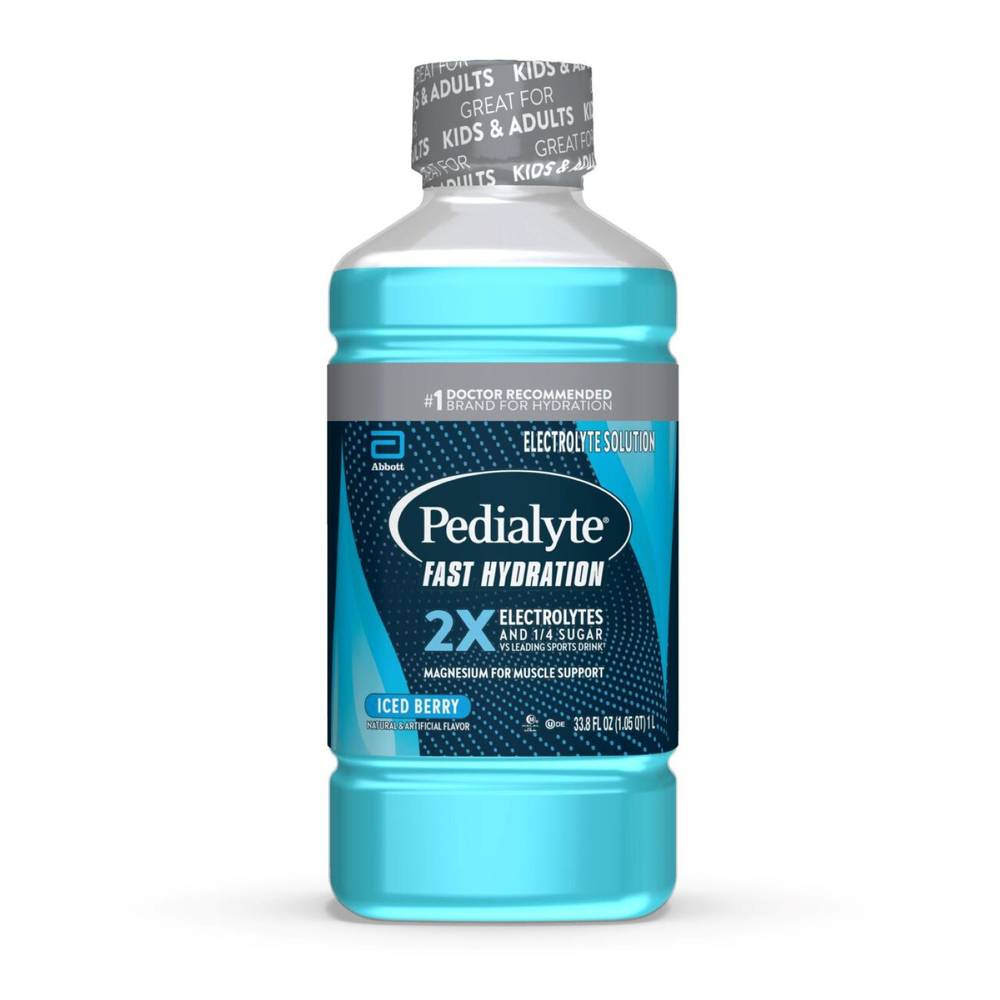 Pedialyte Fast Hydration Electrolyte Solution (1 L) (iced berry)